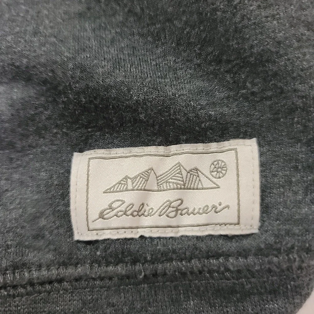Eddie Bauer Mens Long Sleeve Round Neck Sweatshirt Size XL Tall Gray Pullover‎